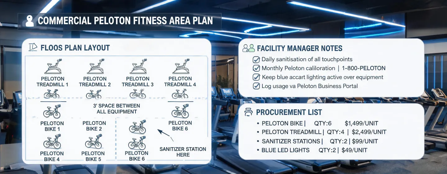 Peloton commercial facility planning session